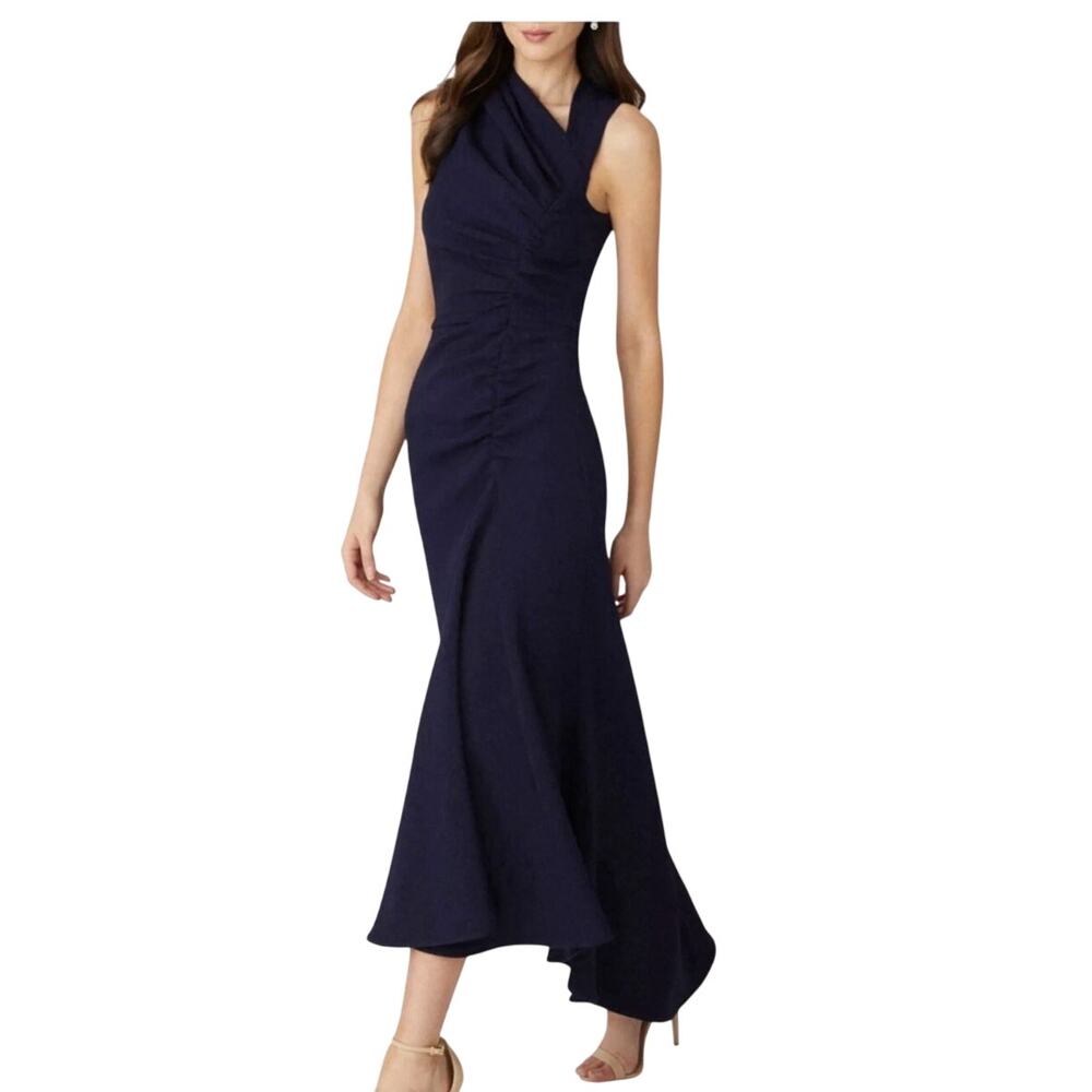 Shoshanna Midnight Women's Jones Dress Blue Asymmetrical Evening Size 10. NEW!